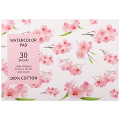 30 PCS A5 Watercolor Paper Pad 100% Cotton 140 LB/300 GSM 8.3×5.8 Inch