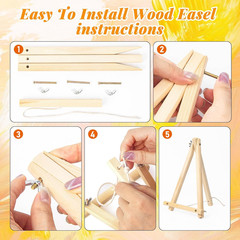 Paint By Numbers Kit Adults Beginners with Wooden Easel 8×12 Inches Retro