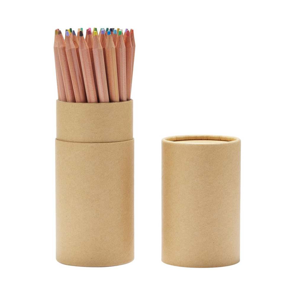 MUJI 36 Color Pencils Paper Tube Natural Wood Barrel New