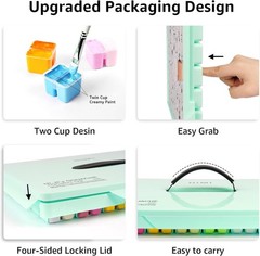 HIMI Gouache Paint Set, 112 Colors x 12g Twin Jelly Cup Design with Portable Cas