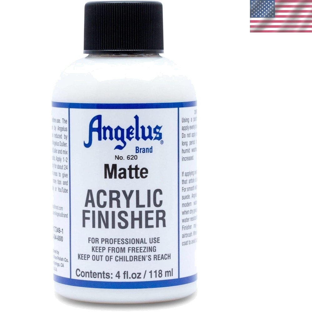 Fast-Drying 620 Matte Acrylic Finisher for Leather – 4 Fl Oz of Durable Shine