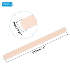 4×0.27 Inch Glitter Hot Glue Sticks, 38 Pcs Hot Glue Gun Sticks, Soft Pink