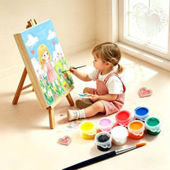 6 Pack Unfinished Blank Wood Panel Boards, Natural Wooden Painting Canvas for Oi