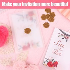 150 PCS PreFolded Vellum Jackets Fits 5×7 Inch Invitations White Translucent