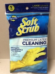 Soft Scrub Yellow Reusable Latex Household Glove (2pairs )