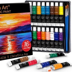 Aen Art Acrylic Paint Set for Pumpkin 0.04 Fl Oz (Pack of 16), Basic