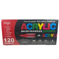 Acrylic Paint Marker Pens 72 Colors Brush Tip Set for Rock Canvas Stone Art
