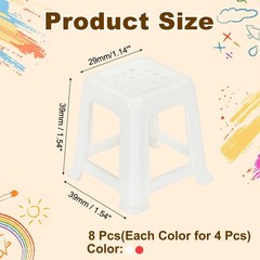 8Pcs Mini Canvas Stands for Painting, Small Canvas Stands, White/Red