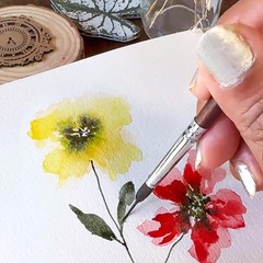 Watercolor Brushes Professional, Fuumuui 4Pcs Extended Needle Point Brushes S…