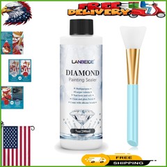 Versatile Diamond Painting Glue Sealer – 200ML with Silicone Applicator Brush