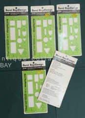 LOT vintage 5 unused BEROL RapiDesign STANDARD LOGIC SYMBOLS 3/4 size R-543