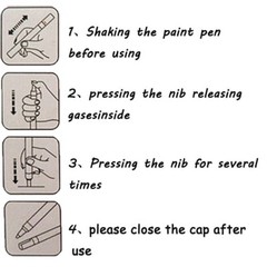 2× Universal Waterproof Permanent Paint Marker Pen Car Tire Rubber Metal Glass