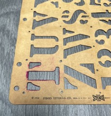 Vintage Stenso Dennison Lettering Guide Stencils Lot Roman Gothic – READ