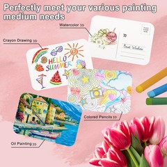 100 Pcs 100% Cotton Watercolor Postcards 4×6 Inch Water Coloring Paint Paper …