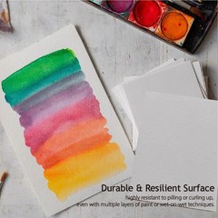 30 Pack Heavyweight Cotton Watercolor Cards Envelopes 4×6 Inch Blank Painting