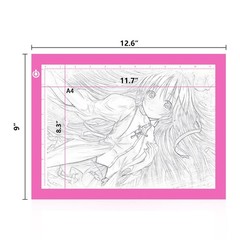 LitEnergy Portable A4 LED Copy Board Light Tracing Box, Pink 01 – A4, PINK