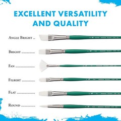 Summit White Synthetic Paint Brush For Acrylic And Oil Series 6100 Filbert 4