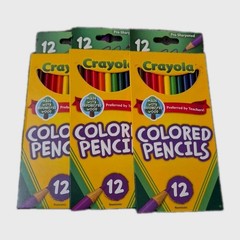 Crayola Colored Pencils Assorted Colors Presharpened Adult Coloring 12 Count 3pk