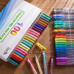 Artistic 100 Gel Pens Set with Refills: Non-Toxic & Smooth for Color Lovers