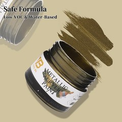 Metallic Acrylic Paint Brass, 100ml Brass Paint for Canvas, Rock, Stone, Wood…