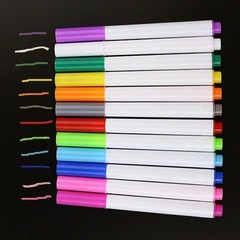 12PCS Liquid Chalk Pens Marker Colored White Board Wipe Clean Multicolor