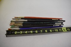 Lot of 9 Painters Synthetic Hair Brushes Utrech 209 Princeton Round Filbert More