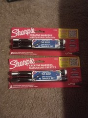 SHARPIE Creative Markers 2ct. Water-Based Acrylic Markers. Bullet Tip (Lot of 4)