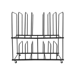 2 Tier Art Storage Rack 50 Lbs Capacity With Locking Wheels Rack For Classroom