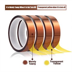 4 Rolls 20mm x33m (108ft) High Temperature Heat Resistant Tape Heat Transfer …