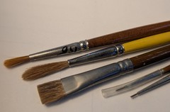 Vtg Lot of 5 Duncan Ceramic Paint Brushes BR 500 Series England