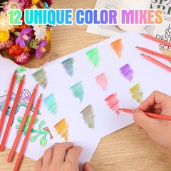 TINNIVI 12 Colors Rainbow Pencils for Kids, 12 Pieces Rainbow Colored Pencil …