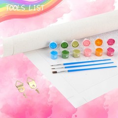 Oil Painting DIY Paint by Numbers for Beginner Cherry Blossoms Painting by Nu…