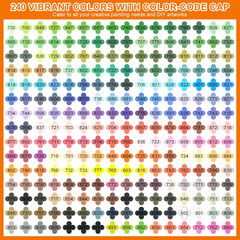 240 Colors Acrylic Paint Markers, Acrylic Paint Pens with Direct-Liquid Ink C…