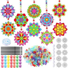 30 Sets Summer Mandala Suncatchers Craft Kits Easter Holi DIY Glow in The Dar…