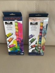 Royal & Langnickel Essential Acrylic Neon + Mettalic 4oz Tubes (Set of 2)