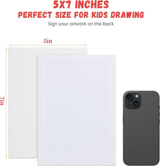 5×7 Small Canvas Boards Pack of 42 Pre Primed Cotton Panels for Painting