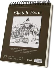 9×12″ Sketch Book, Top Spiral Bound, 100 Sheets, Acid-Free Paper for Art