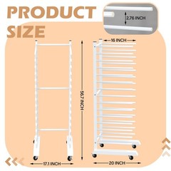 Colingmill 1 Pack 15 Tier Cabinet Doors Paint Drying Rack with Casters 16 in …