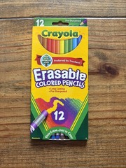 Crayola Erasable Colored Pencils 12 ct pre-sharpened #68-4412 New