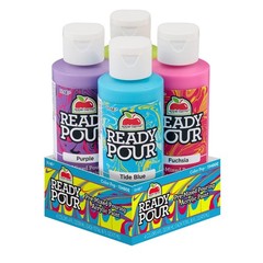 Color Pop Pre-Mixed Pouring Paint Set, Set of 4 Fluid Ready Pour Paints Perfe…
