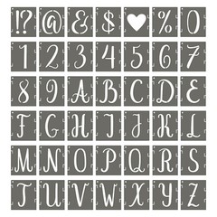 6 Inch Plastic Large Letter and Number Stencils, 42 Pcs Stencils