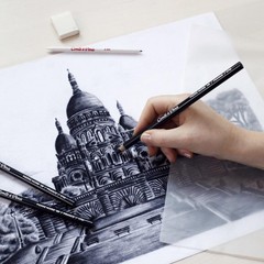 Conté à Paris 2 Count Pastel Pencils, Black 2 (Pack of 1),