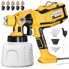 Paint Sprayer, Cosyjazz 1200W HVLP Spray Paint Gun with 5 Nozzles & 3 Spray P…