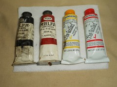 Vintage GRUMBACHER / F. WEBER MALFA Artist’s Oil Paints Lot (4) 1.25 fl oz.Tubes