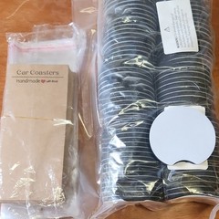 100 PCS Sublimation Blank Car Coasters, 2.75 in Circular 100 Count (Pack of 1)