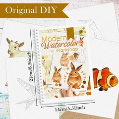 Watercolor Workbook, Watercolor Workbook Paint Book Beginner Friendly, 12 Dif…