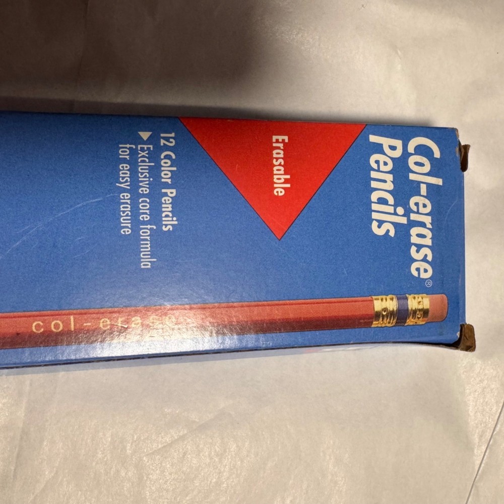 Eberhard Faber Col-Erase Pencils unused 12-Pack Carmine Red Erasable Made In USA