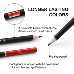 80PCS Colored Pencils Set for Adults – 72 Soft Core Colored Pencils with Sket…