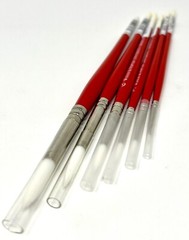 Winsor & Newton University – Lot of 6 233 Round Short Handled Brushes LN