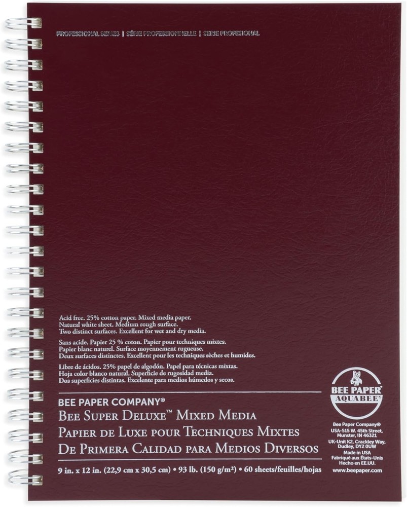 Bee Paper – 9″x 12″ Super Deluxe Mixed Media Sketching Pad, 60 Sheets